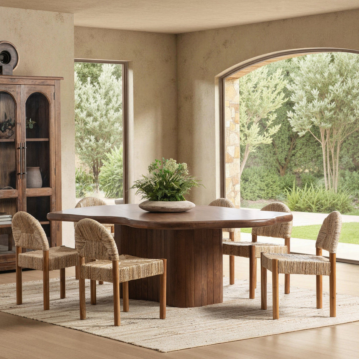Alvaro - 94" Freeform Dining Table - Chestnut - Select Living Furniture - Dining Tables - Classic Home - 51020062 - Alvaro - 94" Freeform Dining Table - Chestnut -