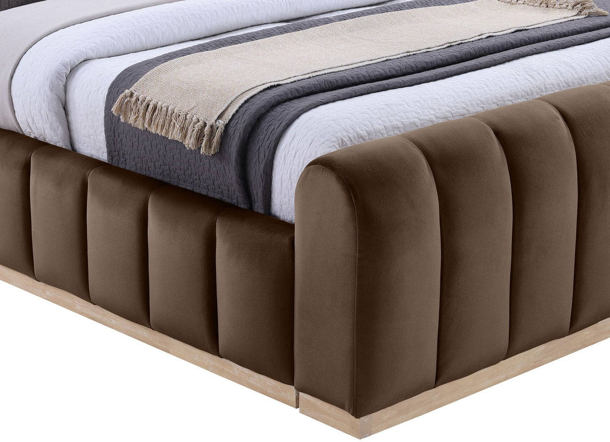 Amara - Velvet Bed - Select Living Furniture - Upholstered Beds - Meridian Furniture - AmaraBlack-Q - Black -Queen - Amara - Velvet Bed -