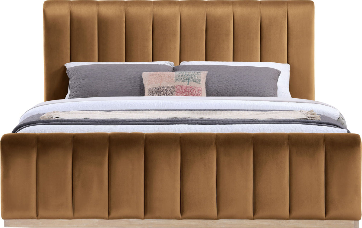 Amara - Velvet Bed - Select Living Furniture - Upholstered Beds - Meridian Furniture - AmaraBlack-Q - Black -Queen - Amara - Velvet Bed -