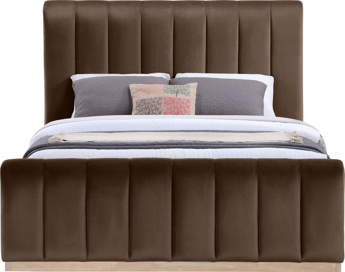 Amara - Velvet Bed - Select Living Furniture - Upholstered Beds - Meridian Furniture - AmaraBlack-Q - Black -Queen - Amara - Velvet Bed -