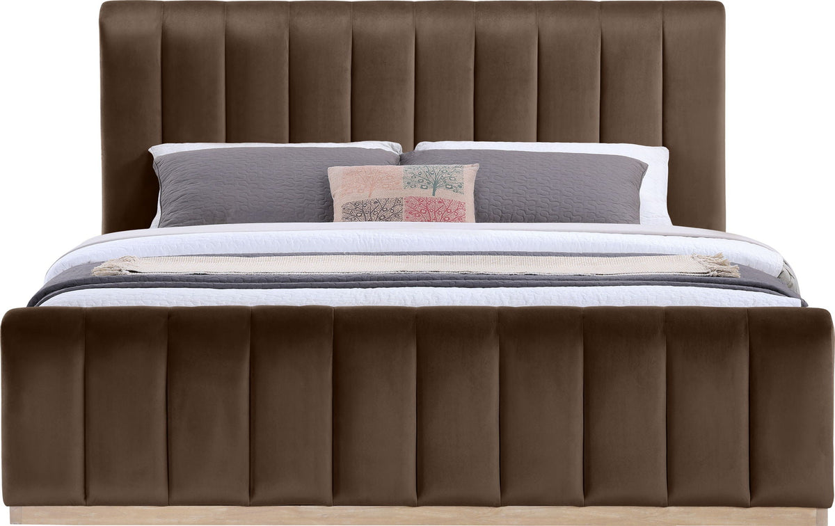 Amara - Velvet Bed - Select Living Furniture - Upholstered Beds - Meridian Furniture - AmaraBlack-Q - Black -Queen - Amara - Velvet Bed -