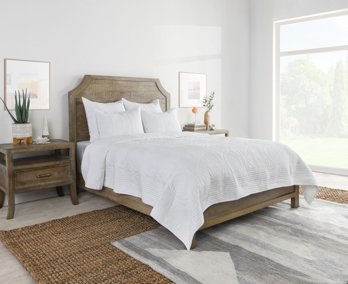 Anessa - Quilt Set - Select Living Furniture - Quilts & Shams - Villa - BEDQ514K - White -4 Piece Set - King - Anessa - Quilt Set -
