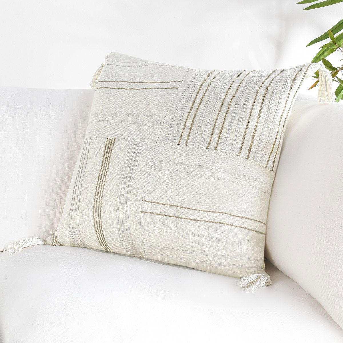 Apana - ST Pillow - Select Living Furniture - Accent Pillows - Villa - V280007 - Ivory/Natural -26" x 14" - Apana - ST Pillow -