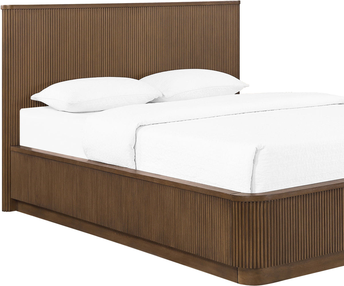 Astrid - Solid Wood And Oak Veneer Bed (3 Boxes) - Select Living Furniture - Platform Beds - Meridian Furniture - 818Black-Q - Black -Queen - Astrid - Solid Wood And Oak Veneer Bed (3 Boxes) -