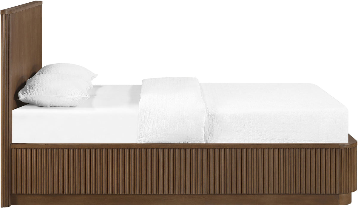 Astrid - Solid Wood And Oak Veneer Bed (3 Boxes) - Select Living Furniture - Platform Beds - Meridian Furniture - 818Black-Q - Black -Queen - Astrid - Solid Wood And Oak Veneer Bed (3 Boxes) -