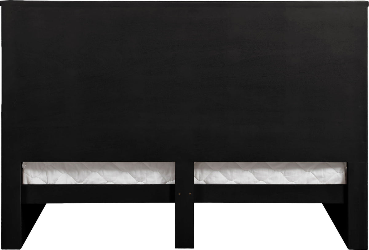 Astrid - Solid Wood And Oak Veneer Bed (3 Boxes) - Select Living Furniture - Platform Beds - Meridian Furniture - 818Black-Q - Black -Queen - Astrid - Solid Wood And Oak Veneer Bed (3 Boxes) -