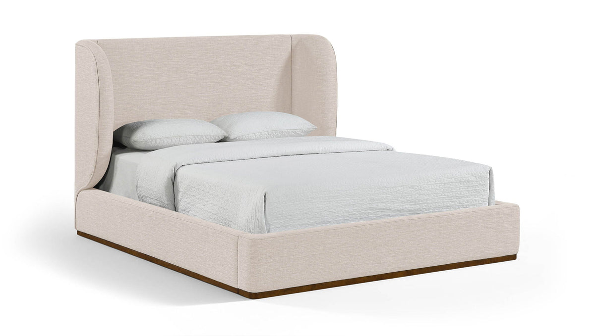 Aurin - Upholstered Bed - Select Living Furniture - Upholstered Beds - Meridian Furniture - B1285Beige-K - Beige -King - Aurin - Upholstered Bed -