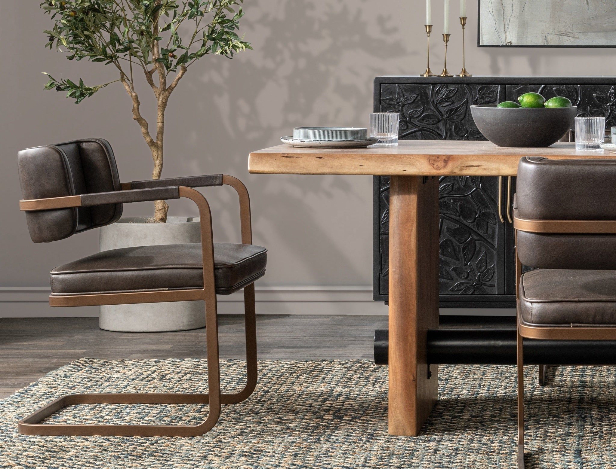 Brinton - 80" Dining Table - Acorn Brown