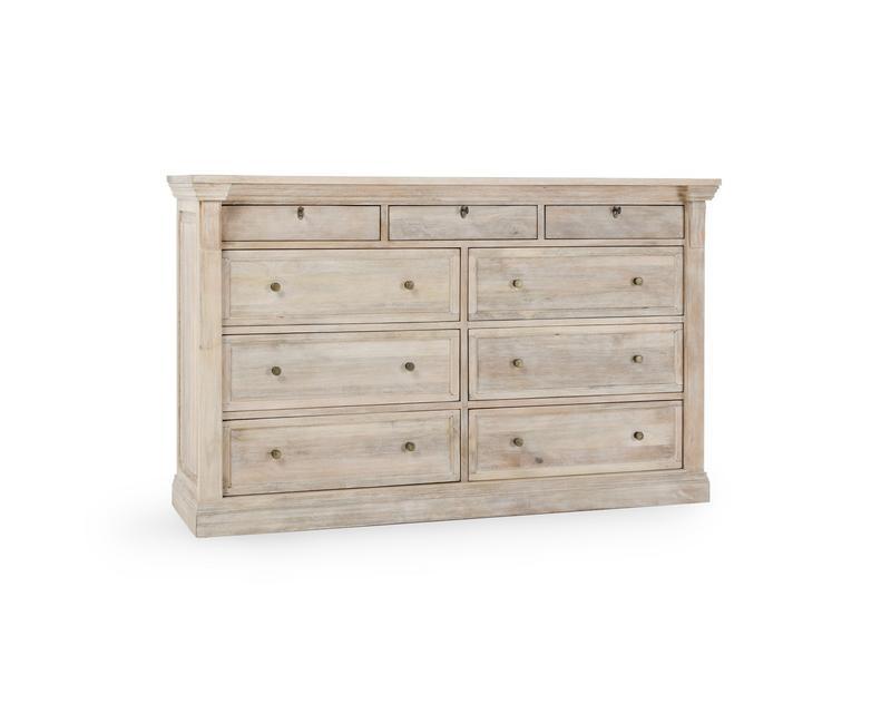 Adelaide - 9 Drawer Dresser - Natural White