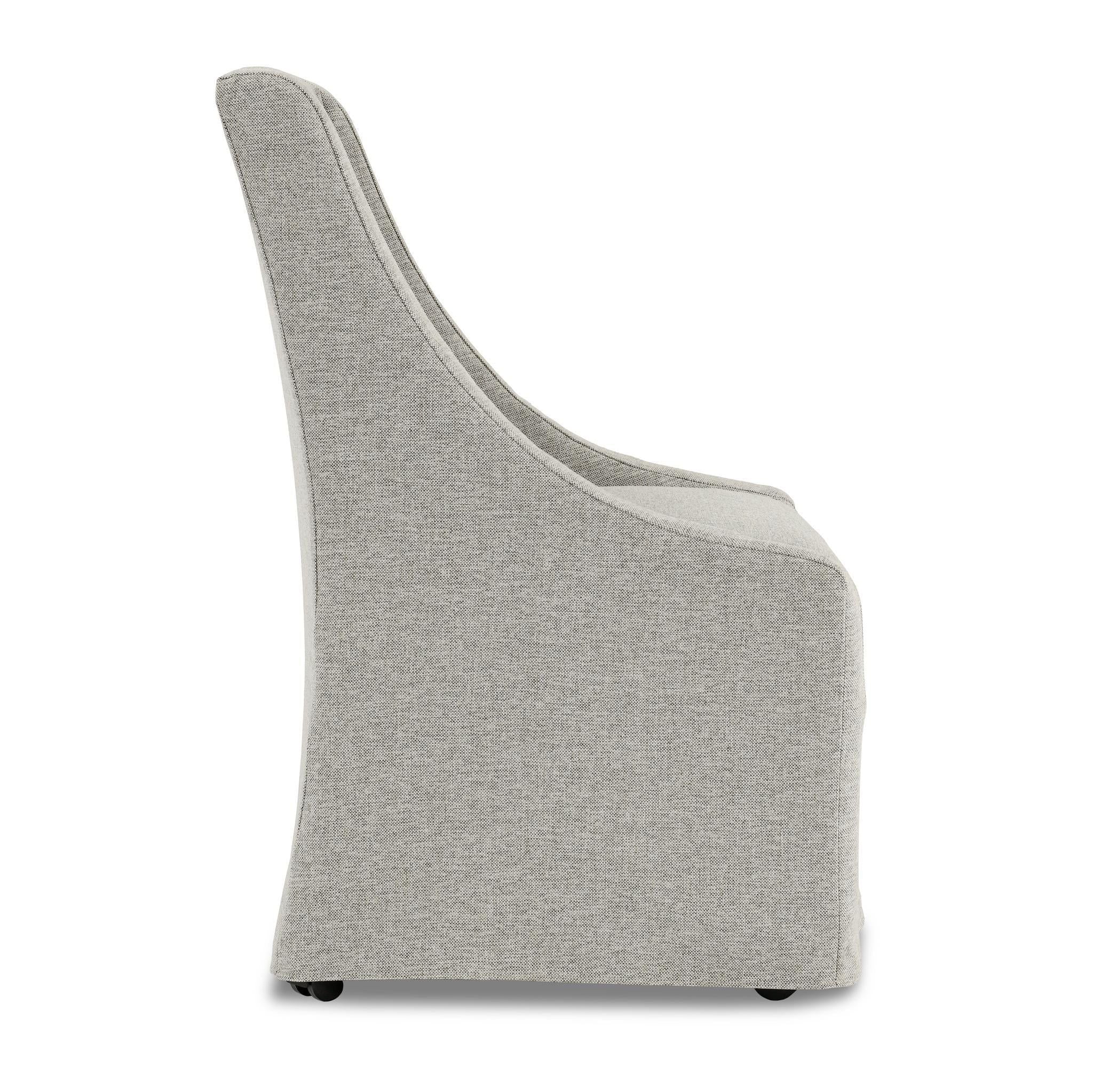 Warwick - Upholstered Rolling Dining Chair