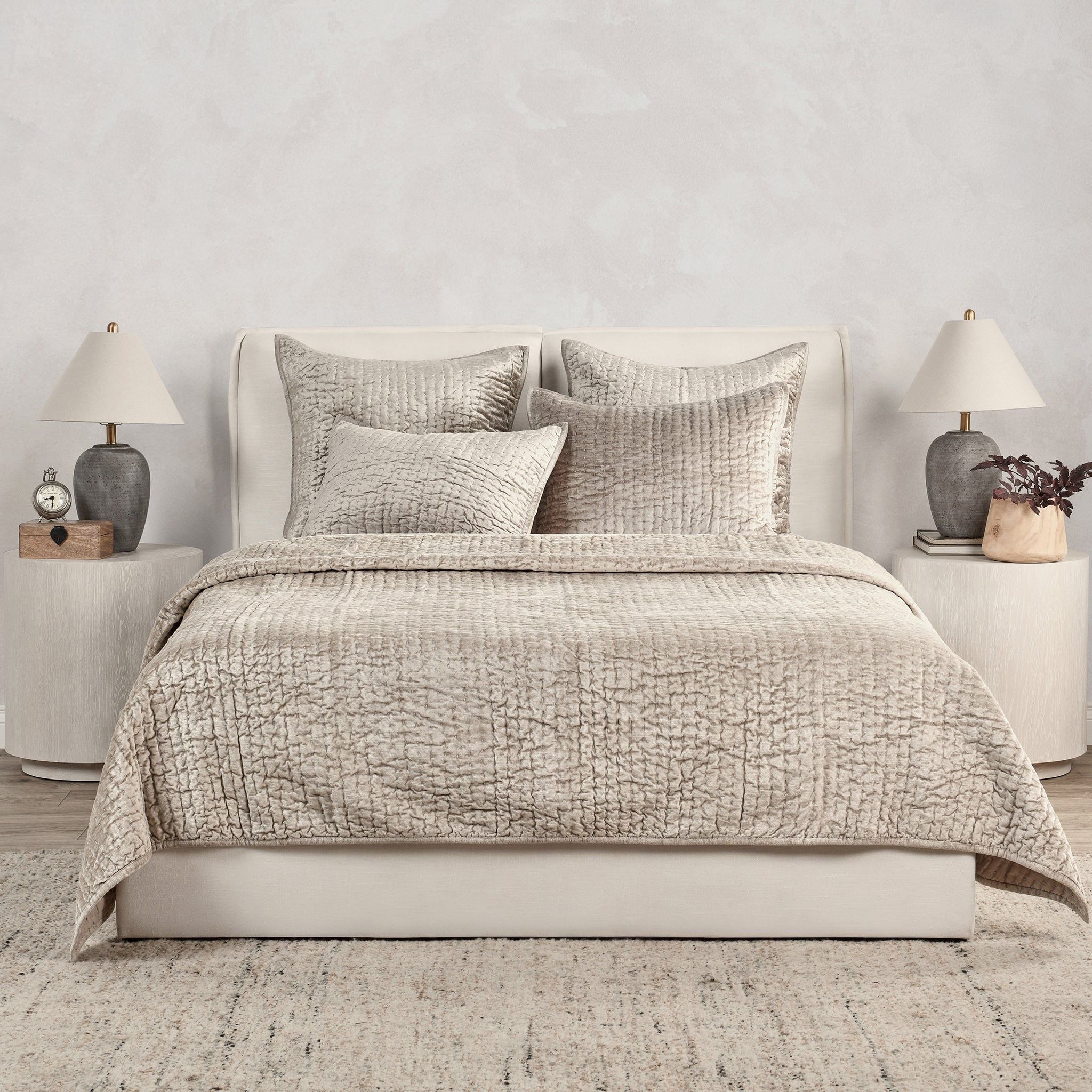 Bari - Velvet Sham - Pebble
