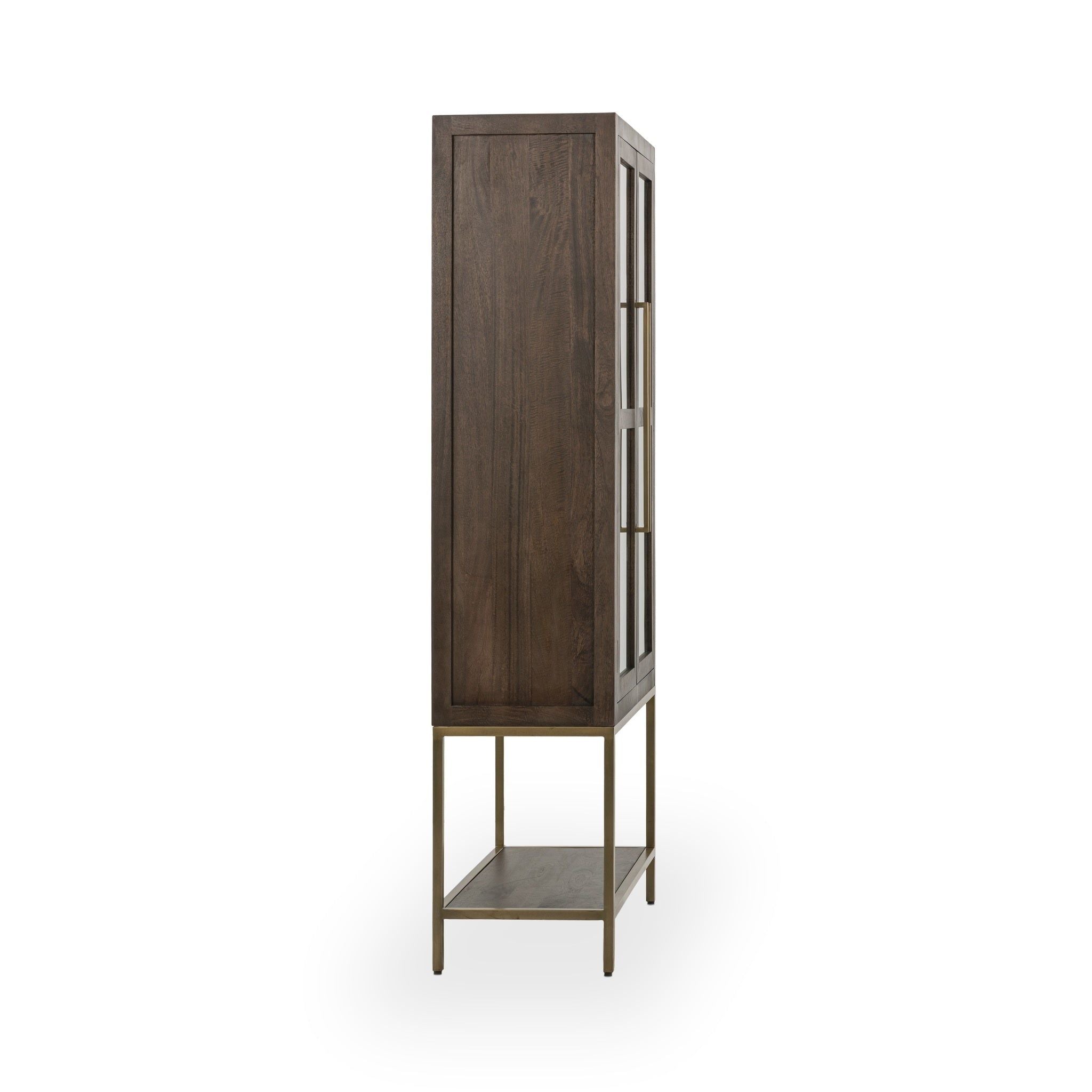 Freemont - Solid Wood Tall Cabinet - Kona Brown