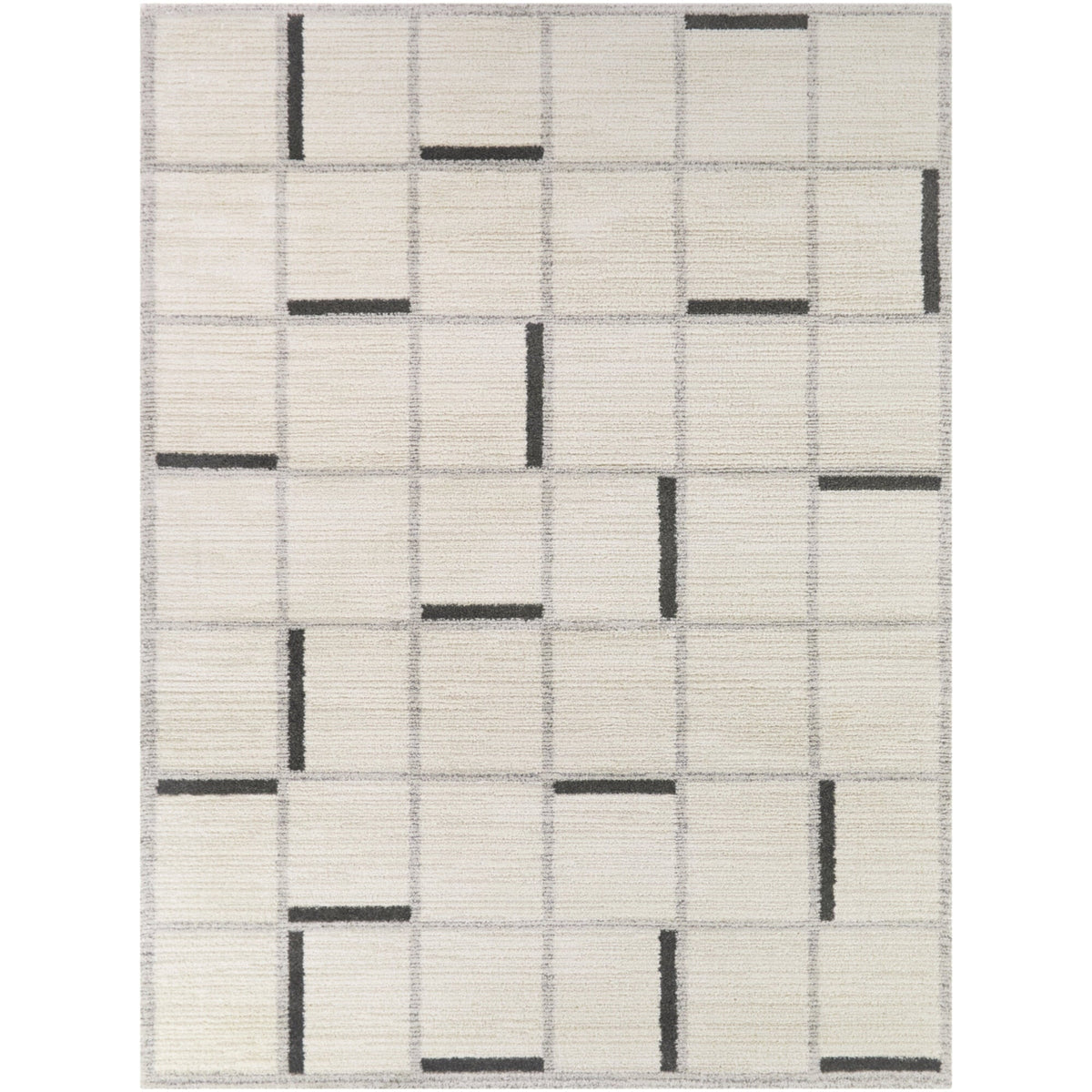 Bannerman - Modern Geometric Rug - Select Living Furniture - Rugs - Balta Rugs -  - 5' 3" x 7' -White/Cream 51707-263 - Bannerman - Modern Geometric Rug -