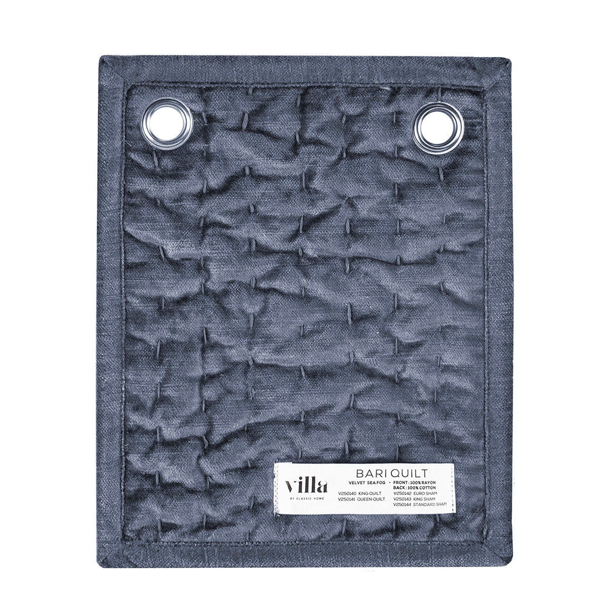 Bari - Velvet King Sham - Sea Fog - Select Living Furniture - Quilts & Shams - Villa - V250143 - Bari - Velvet King Sham - Sea Fog -