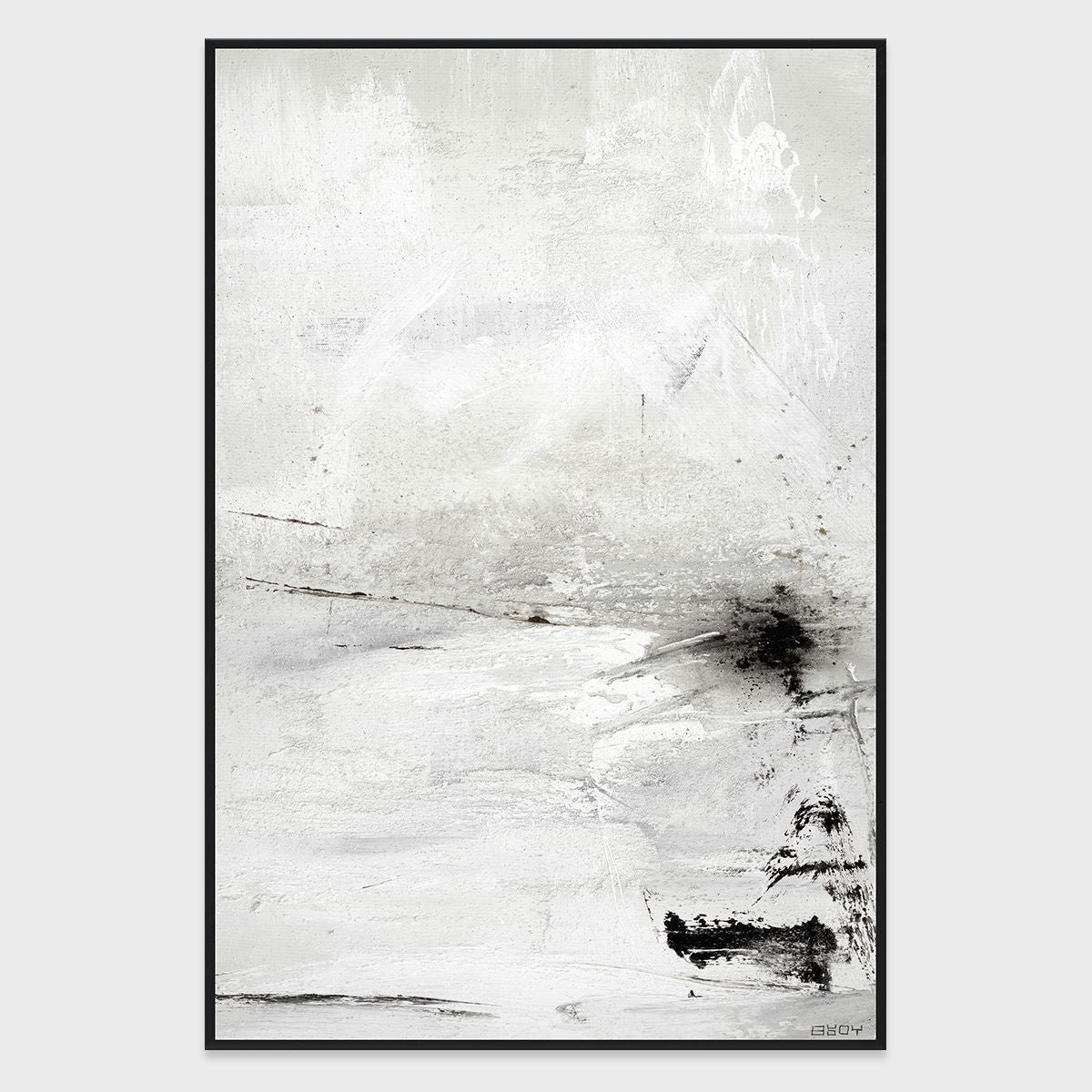 Silence II - 40" x 60" Canvas Art - White