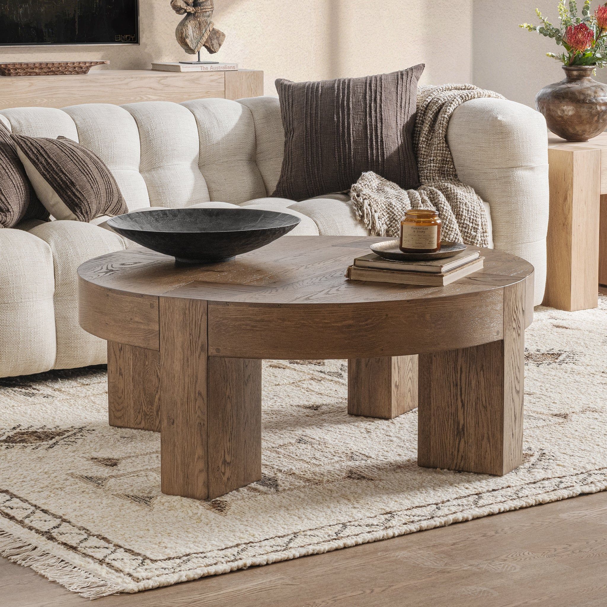 Bristol - Round Coffee Table - Cafe Brown