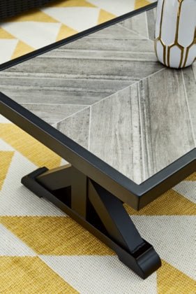 Beachcroft Black & Light Gray Outdoor Rectangular Cocktail Table - Select Living Furniture - Select Living Furniture -  - Midnight Black - Beachcroft Black & Light Gray Outdoor Rectangular Cocktail Table -