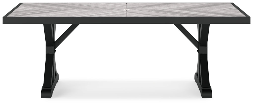 Beachcroft Outdoor Dining Table with Umbrella Option - Select Living Furniture - Select Living Furniture -  - Midnight Black - Beachcroft Outdoor Dining Table with Umbrella Option -