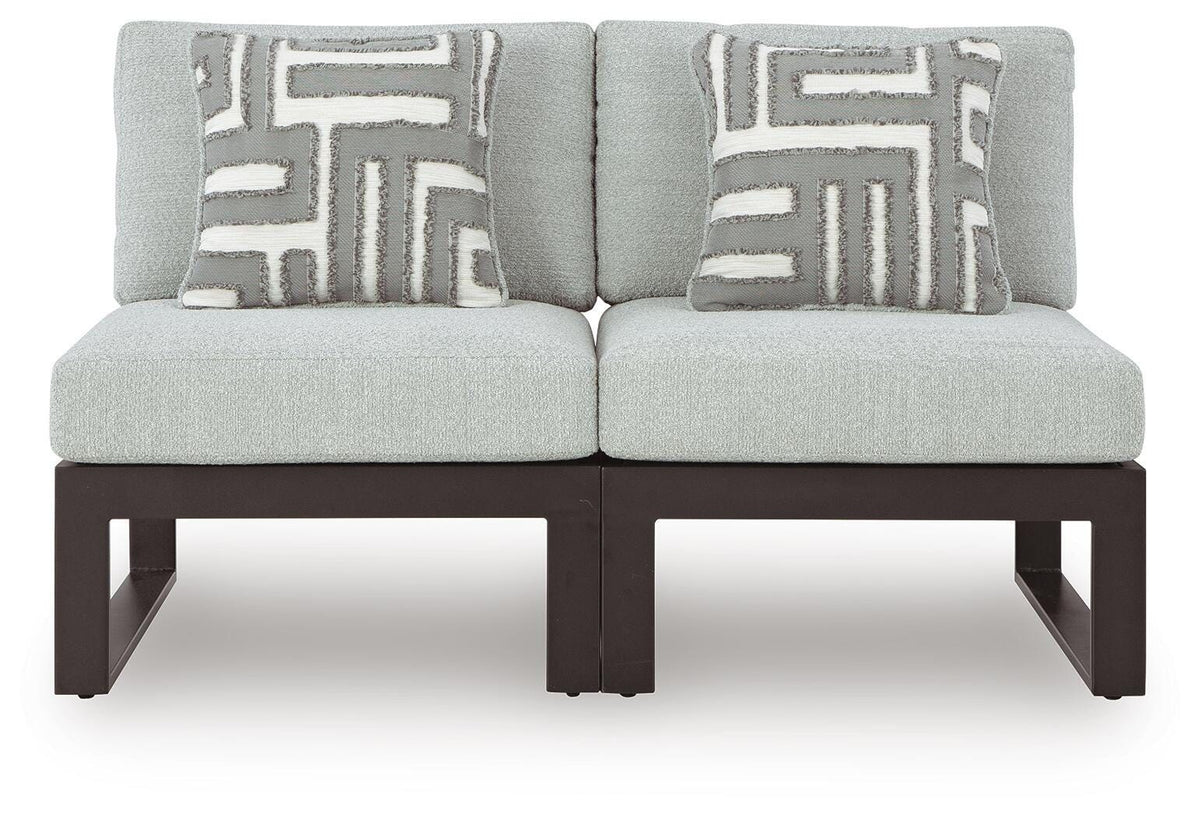 Beachloft - 2-Piece Outdoor Sectional - Black - Select Living Furniture - Stationary Sectionals - Signature Design by Ashley® - P490P8 - Beachloft - 2-Piece Outdoor Sectional - Black -