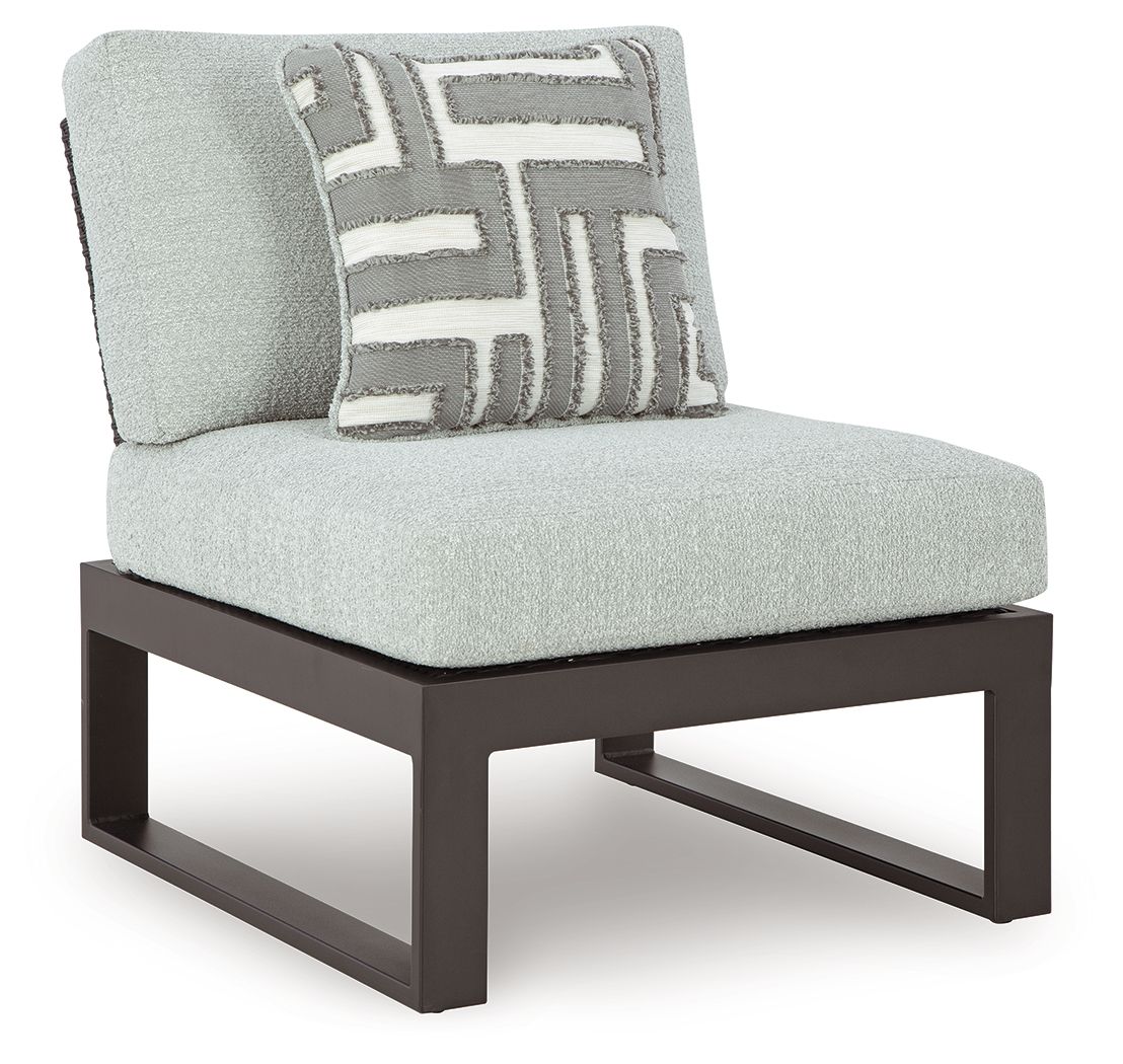 Beachloft - 5-Piece Outdoor Sectional - Black / Gray - Select Living Furniture - Stationary Sectionals - Signature Design by Ashley® - P490P2 - Beachloft - 5-Piece Outdoor Sectional - Black / Gray -
