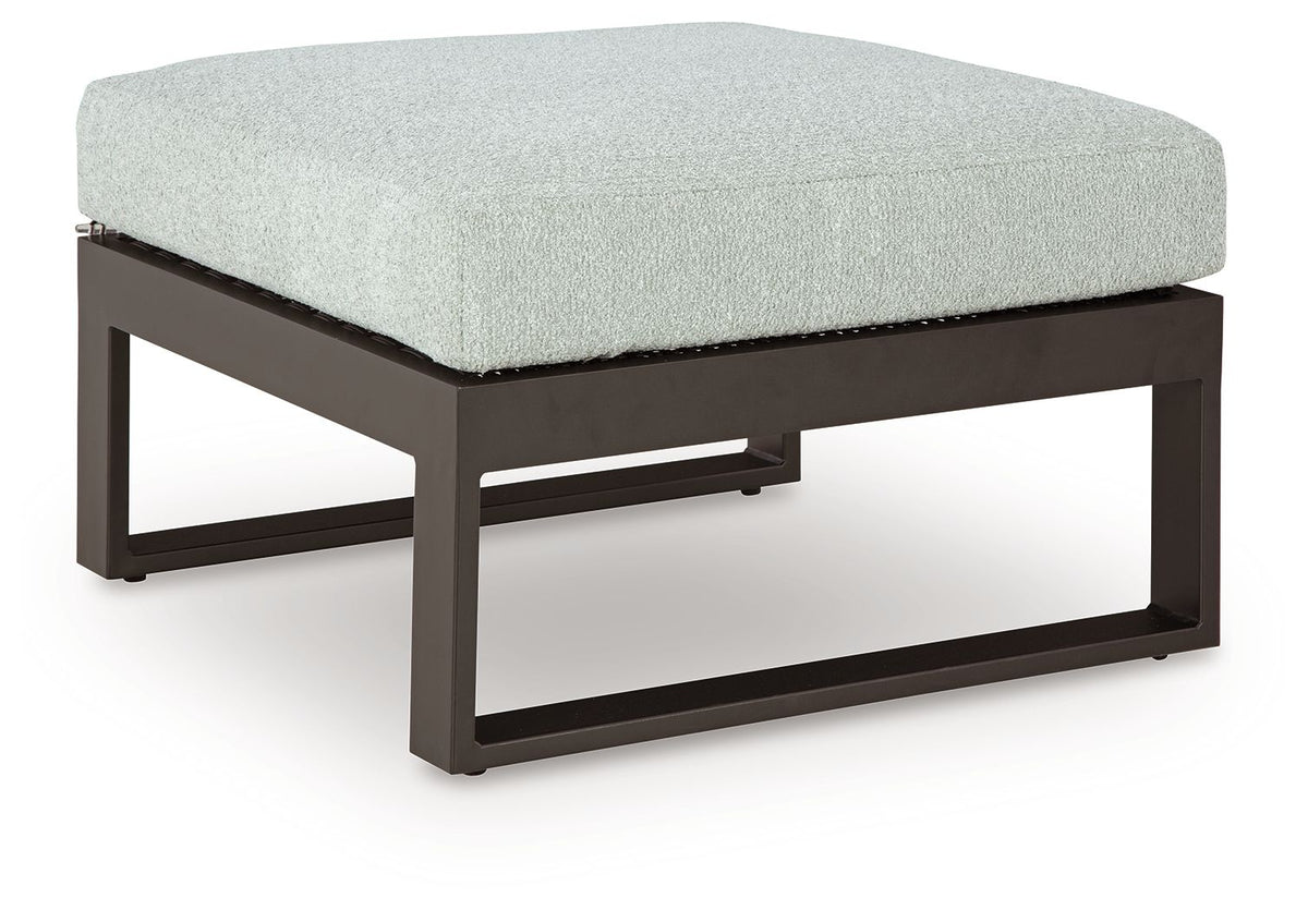 Beachloft - Ottoman With Cushion - Black / Gray - Select Living Furniture - Ottomans - Signature Design by Ashley® - P490-814 - Beachloft - Ottoman With Cushion - Black / Gray -