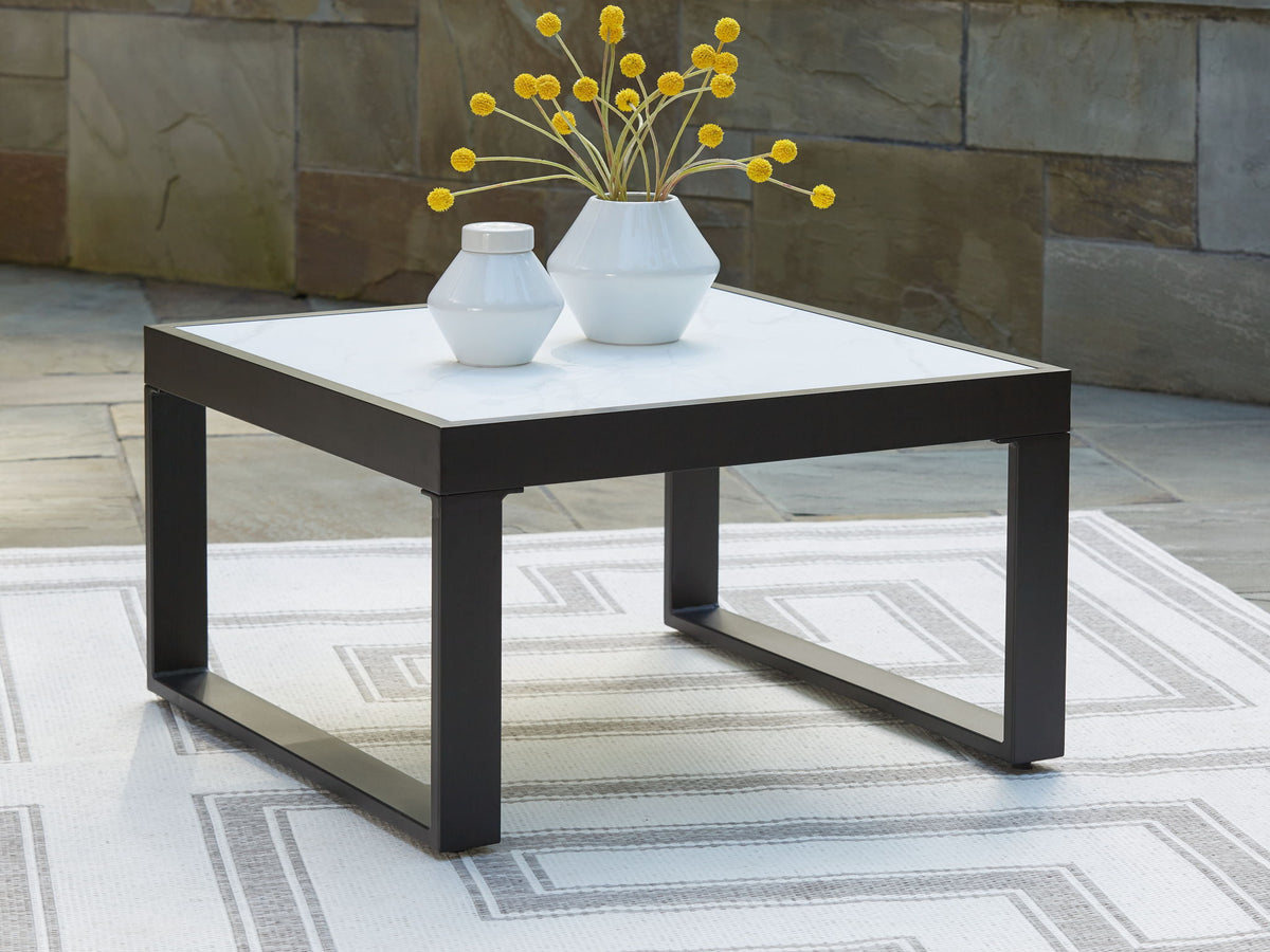 Beachloft - Square Cocktail Table - Black / Gray - Select Living Furniture - Coffee Tables - Signature Design by Ashley® - P490-708 - Beachloft - Square Cocktail Table - Black / Gray -