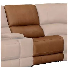 Belmont Lyric Caramel Leather Power Armless Recliner