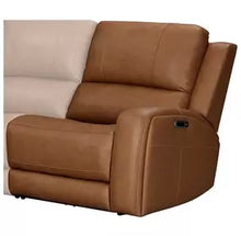 Belmont Lyric Caramel Leather RAF Power Recliner with USB Charging