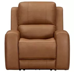 Belmont Lyric Caramel Leather Zero Gravity Power Recliner with USB Charging