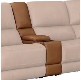 Belmont Lyric Console - Select Living Furniture - Modular Piece - Parker Living - PAL-MBEL-860T-LYCM - Caramel - Belmont Lyric Caramel Leather Console with USB Charging -