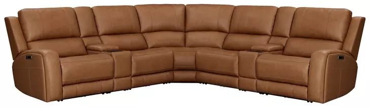 Belmont Lyric Leather Modular Zero Gravity Power Reclining Sectional - Select Living Furniture - Sectional Couches - Parker Living - PAL-MBEL-KIT-6A-P3Z-LYCM - Caramel -6 Piece Sectional - Belmont Lyric Caramel Leather Modular Zero Gravity Power Reclining Sectional -