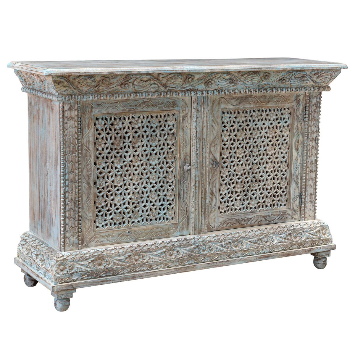 Beth - 2 Door Cabinet - Seaside Blue - Select Living Furniture - Accent Cabinets - Classic Home - 59026340 - Beth - 2 Door Cabinet - Seaside Blue -