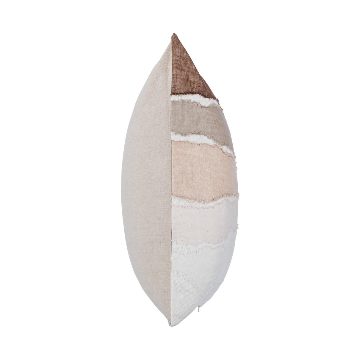 Bikram - 22" x 22" LN Pillow - Ivory / Mocha Cream - Select Living Furniture - Accent Pillows - Villa - V320047 - Bikram - 22" x 22" LN Pillow - Ivory / Mocha Cream -