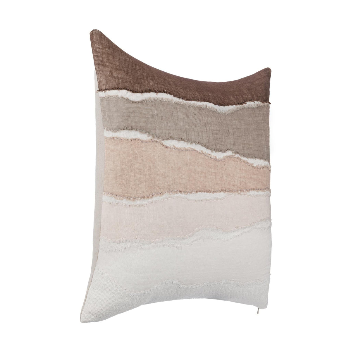 Bikram - 22" x 22" LN Pillow - Ivory / Mocha Cream - Select Living Furniture - Accent Pillows - Villa - V320047 - Bikram - 22" x 22" LN Pillow - Ivory / Mocha Cream -