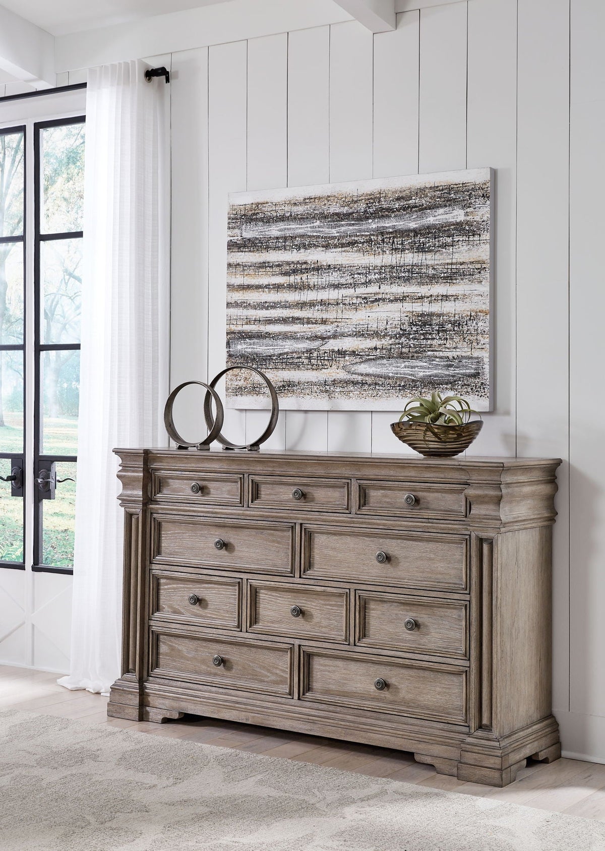 Blairhurst - Dresser - Select Living Furniture - Dressers - Signature Design by Ashley® - B916B1 - Light Brown -Dresser & Mirror - Blairhurst - Dresser -