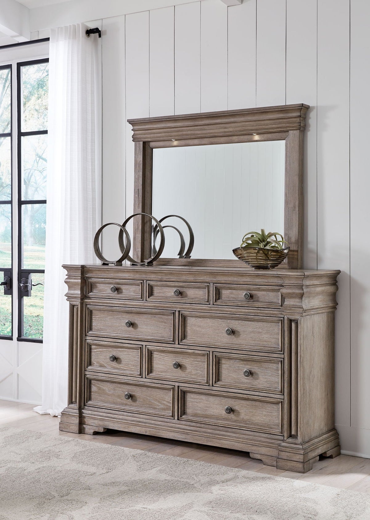 Blairhurst - Dresser - Select Living Furniture - Dressers - Signature Design by Ashley® - B916B1 - Light Brown -Dresser & Mirror - Blairhurst - Dresser -