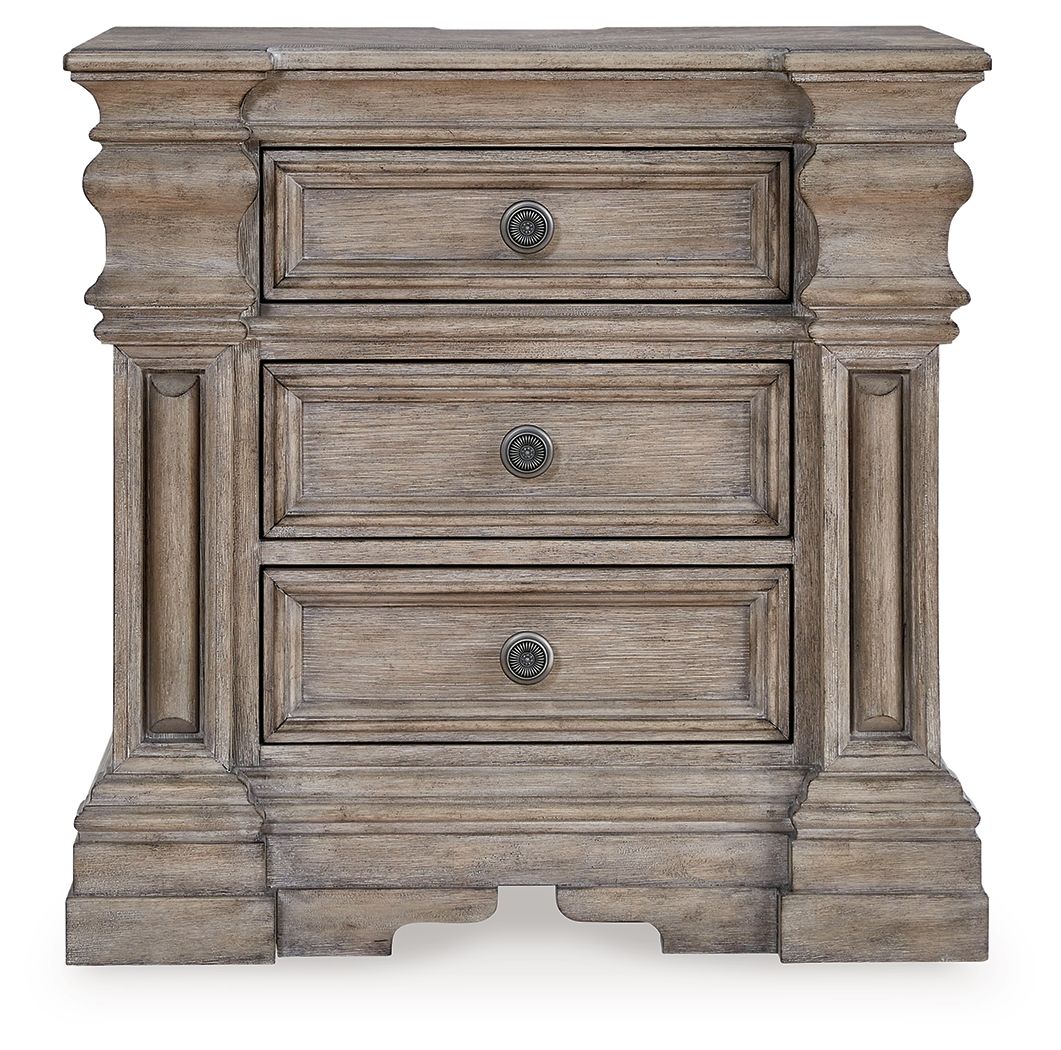 Blairhurst - Three Drawer Night Stand - Light Grayish Brown - Select Living Furniture - Nightstands w/ Charging Stations - Signature Design by Ashley® - B916-93 - Blairhurst - Three Drawer Night Stand - Light Grayish Brown -