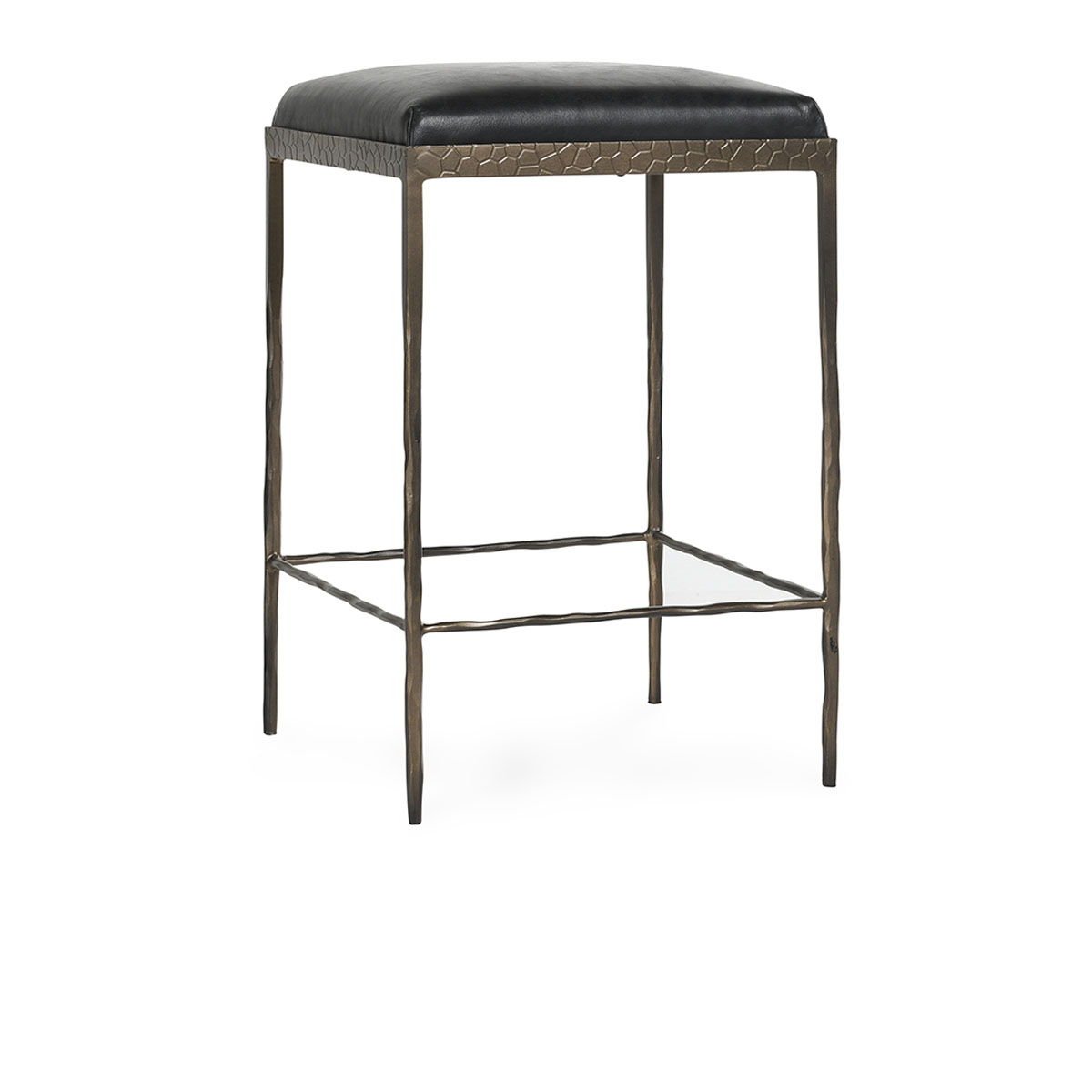 Bose - 26" Leather Counter Stool - Select Living Furniture - Counter Height (24"-27") - Classic Home - 53002008 - Onyx Black - Bose - 26" Leather Counter Stool -