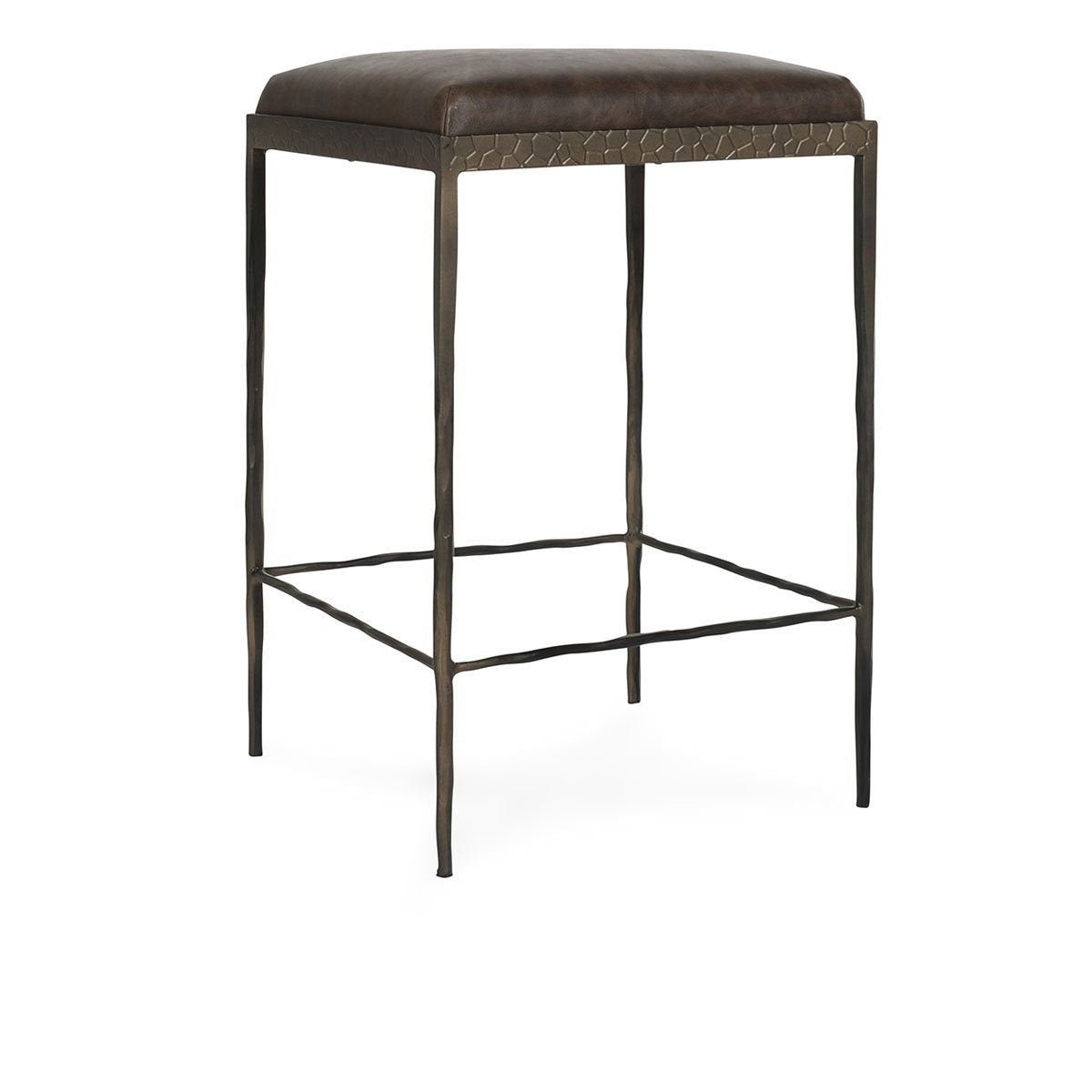 Bose - 26" Leather Counter Stool - Select Living Furniture - Counter Height (24"-27") - Classic Home - 53002007 - Cocoa Brown - Bose - 26" Leather Counter Stool -
