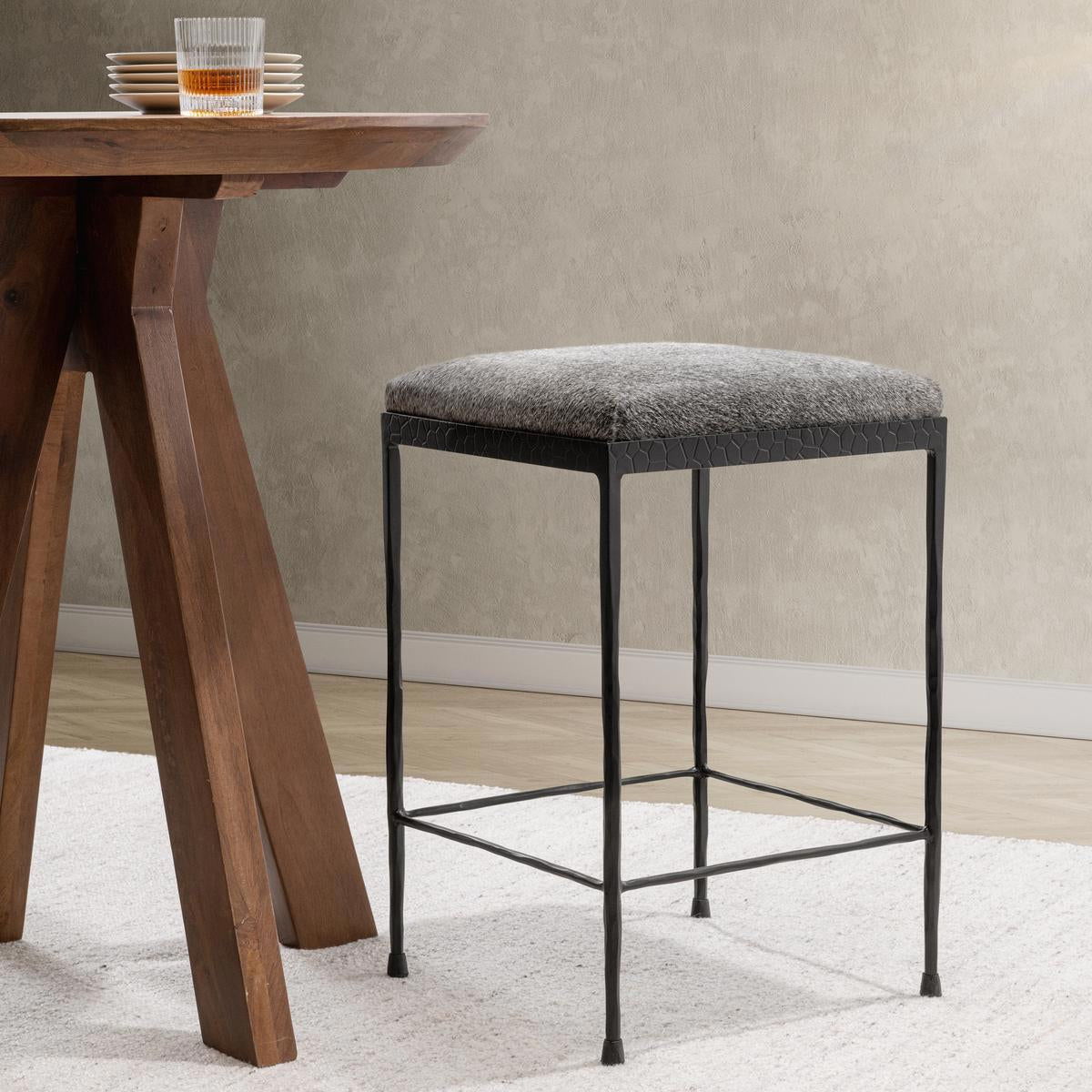 Bose - Hide 26" Counter Stool - Select Living Furniture - Counter Height (24"-27") - Classic Home - 53002059 - Blonde - Bose - Hide 26" Counter Stool -