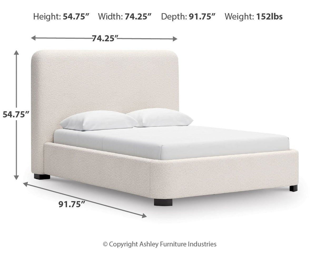 Brintstreet - Upholstered Bed - Select Living Furniture - Upholstered Beds - Signature Design by Ashley® - PCB401-82 - Beige -King - Brintstreet - Upholstered Bed -