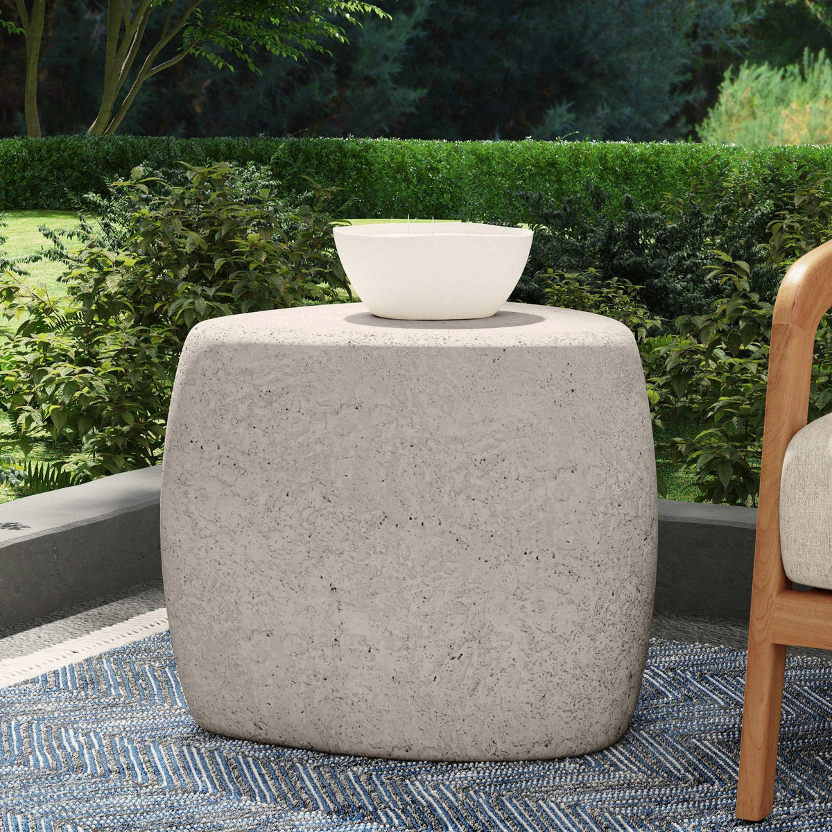 Britney - Outdoor End Table - Light Gray - Select Living Furniture - End Tables - Classic Home - 51031438 - Britney - Outdoor End Table - Light Gray -