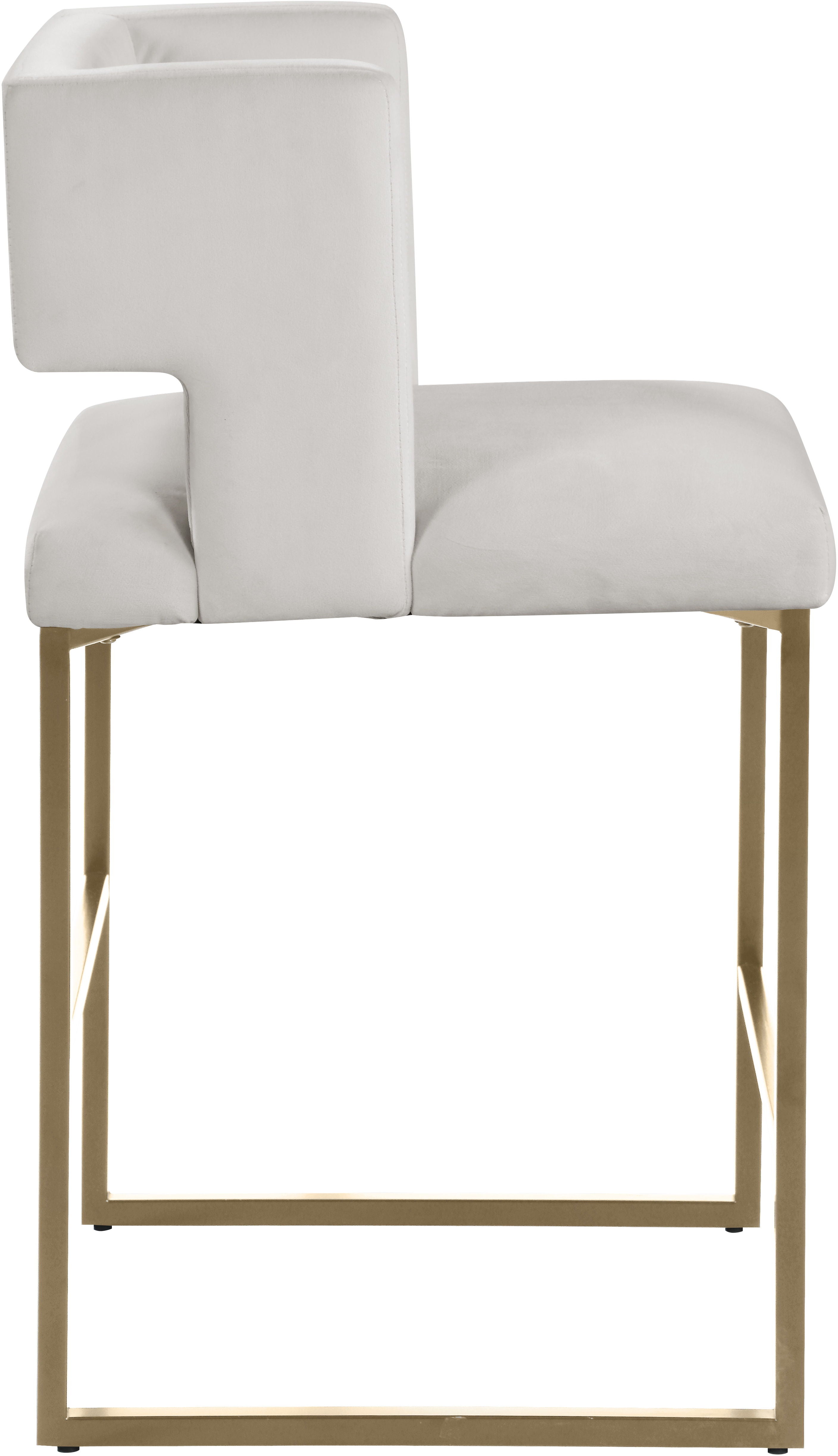 Caleb - Counter Stool with Gold Legs (Set of 2)