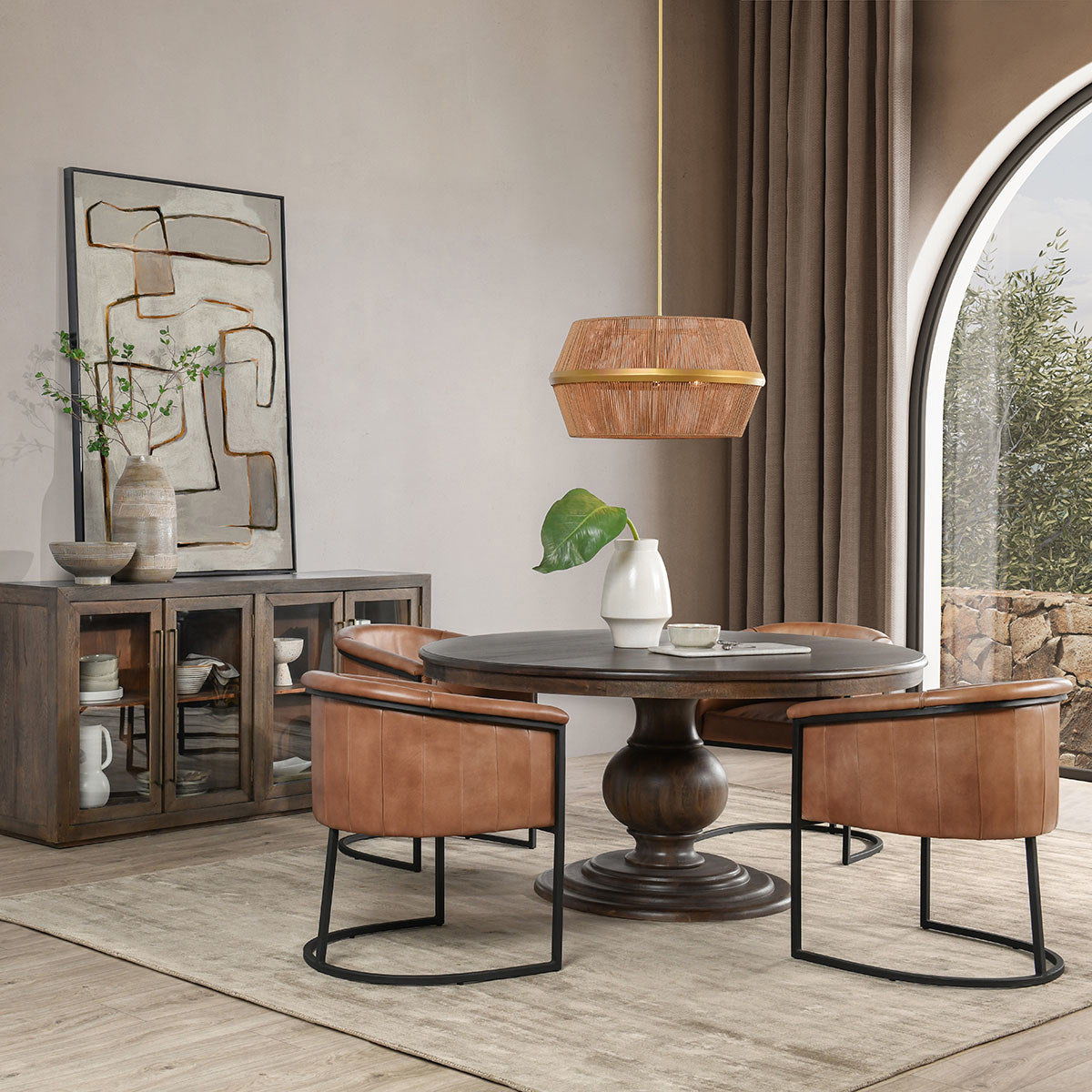 Brookside - Wood Round Dining Table - Cocoa Brown