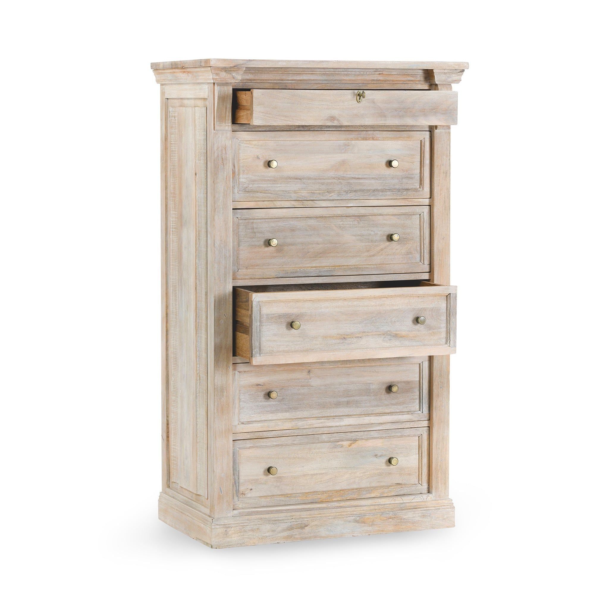 Adelaide - 6 Drawer Chest - Natural Cream Wash