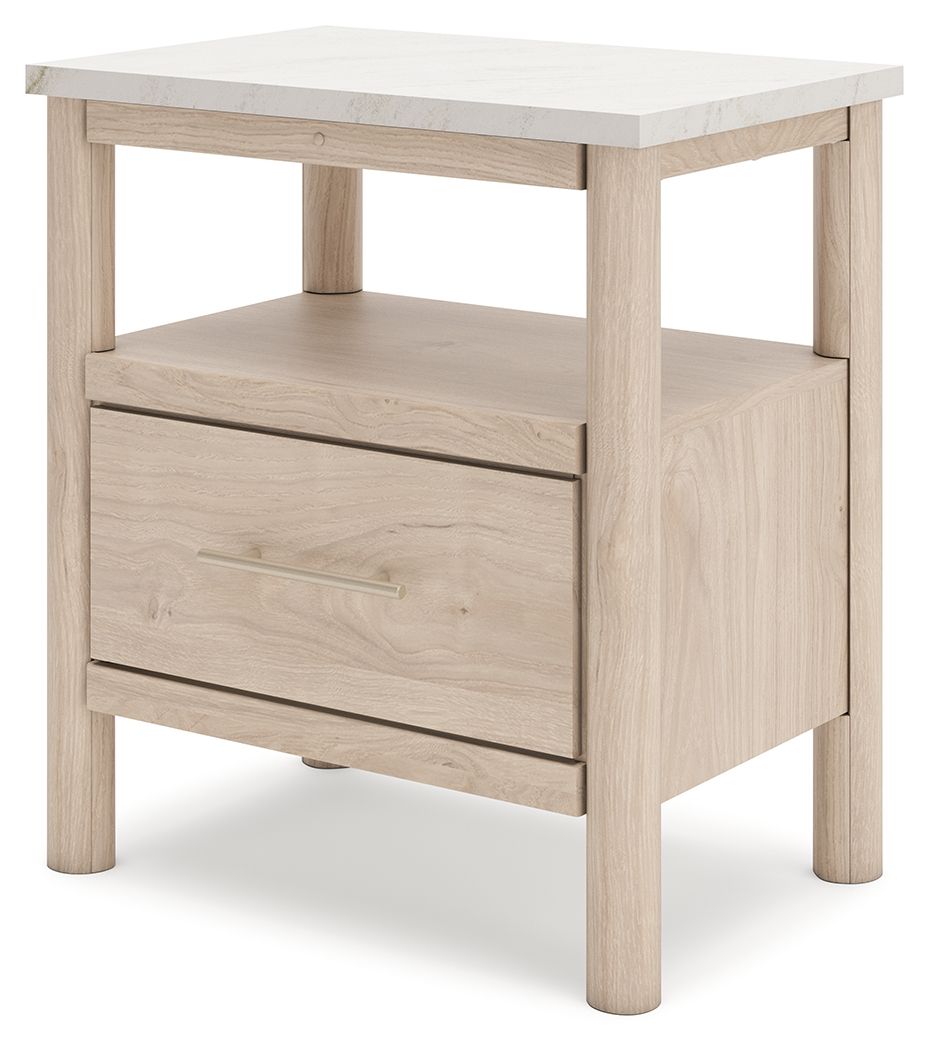 Cadmori - One Drawer Night Stand - Two-Tone - Select Living Furniture - Nightstands w/ Charging Stations - Signature Design by Ashley® - B2615-91 - Cadmori - One Drawer Night Stand - Two-Tone -