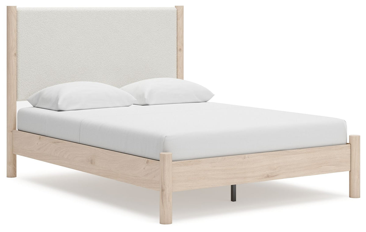 Cadmori - Upholstered Panel Bed - Select Living Furniture - Upholstered Beds - Signature Design by Ashley® - B2615B8 - Beige -Full - Cadmori - Upholstered Panel Bed -