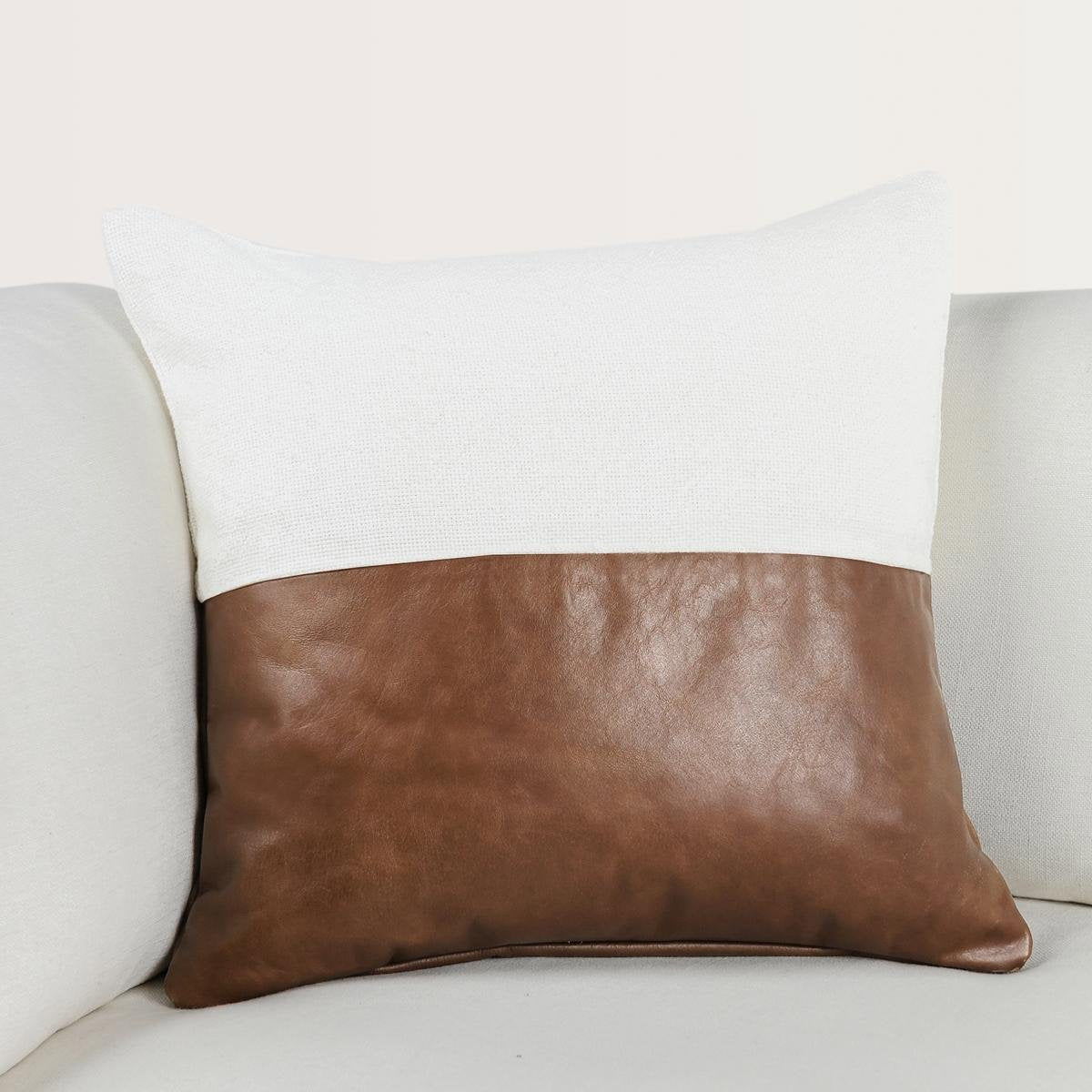Canyon - 20" x 20" Pillow - Ivory / Kona Brown - Select Living Furniture - Accent Pillows - Villa - V300044 - Canyon - 20" x 20" Pillow - Ivory / Kona Brown -