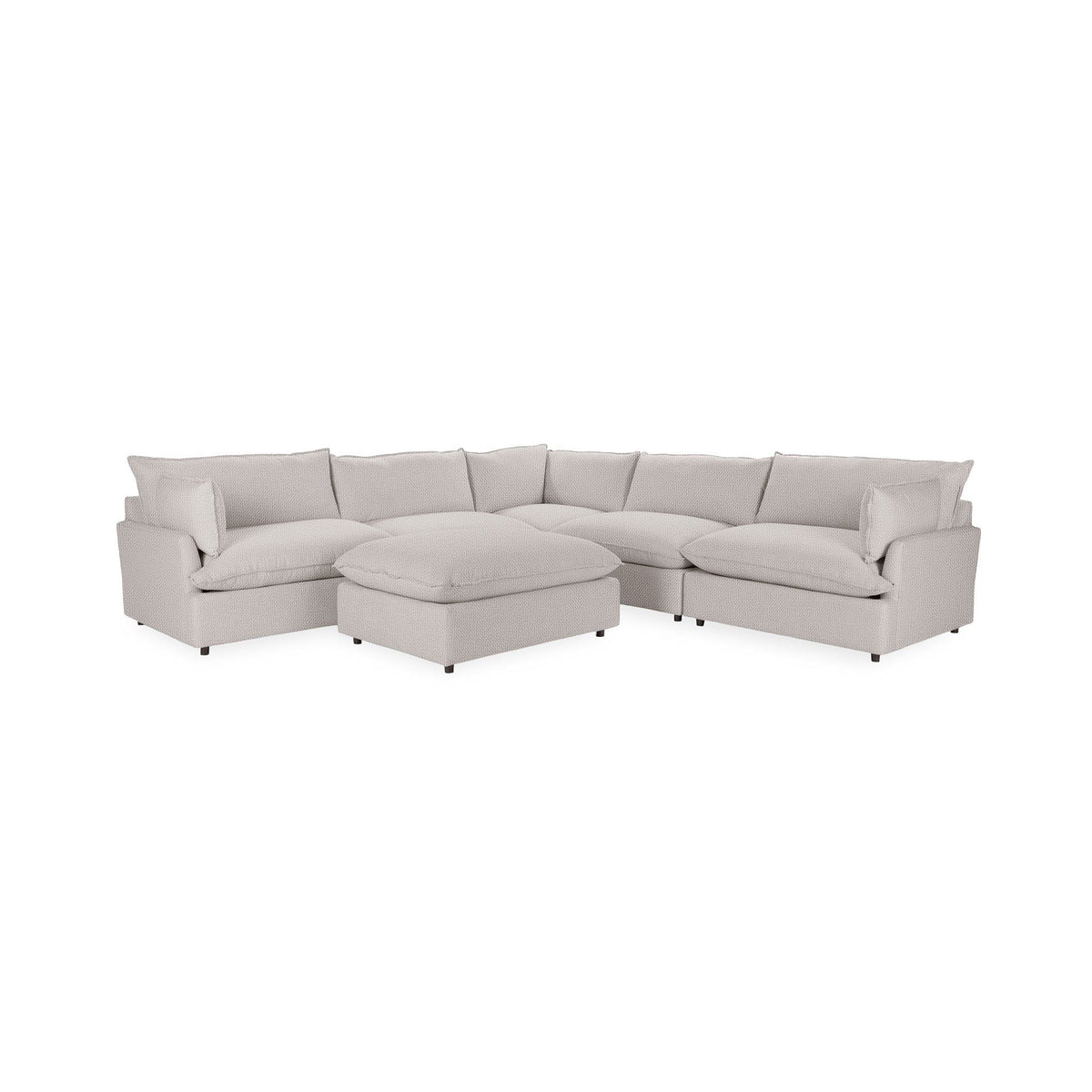 Caplan - 6 Piece Modular Sectional With Ottoman - Select Living Furniture - 2 Piece Living Room Sets - Classic Home - 5308SC622203 - Winter Wheat - Caplan - 6 Piece Modular Sectional With Ottoman -