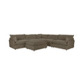 Caplan - 6 Piece Modular Sectional With Ottoman - Select Living Furniture - 2 Piece Living Room Sets - Classic Home - 5308SC62001 - Putty - Caplan - 6 Piece Modular Sectional With Ottoman -